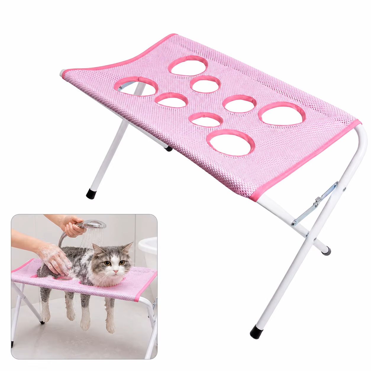 Pet Supplies Nail Trim - Pet Grooming Hammock Stand Foldable Cat