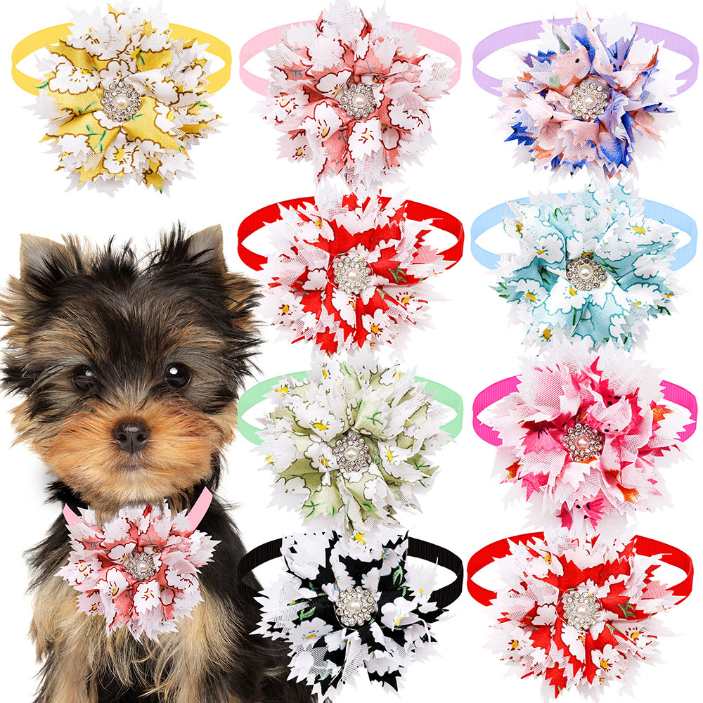 Pet Supplies Coupon - 10/20PCS Cute Dog Bowties Collar-flower Adjustable