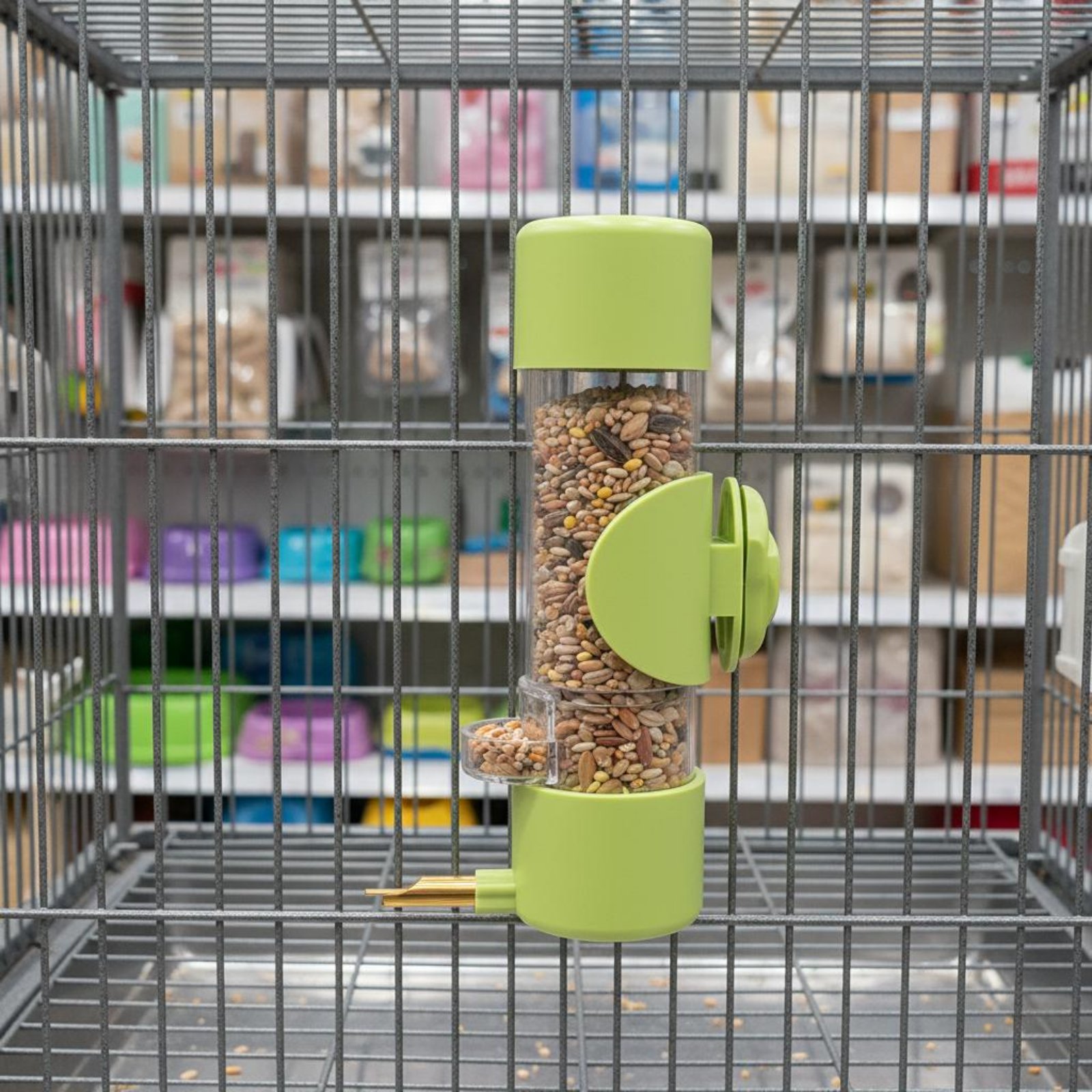 Pet Supplies In - Seed Separating Feeder Splash-Resistant No Mess
