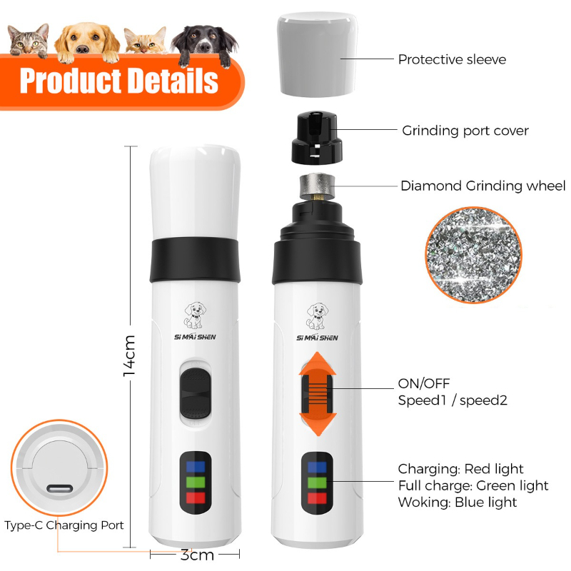 Electric Pet Nail Grinder 2 Sp - đánh giá và giá Pet Supplies Nail Trim